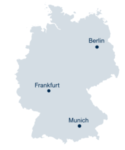 German map showing offices